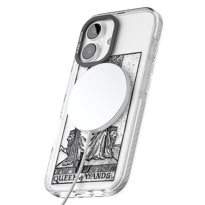 Personalisierte Tarotkarte „Königin der Stäbe“ (transparent)