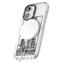 Personalisierte Tarotkarte „Königin der Stäbe“ (transparent)