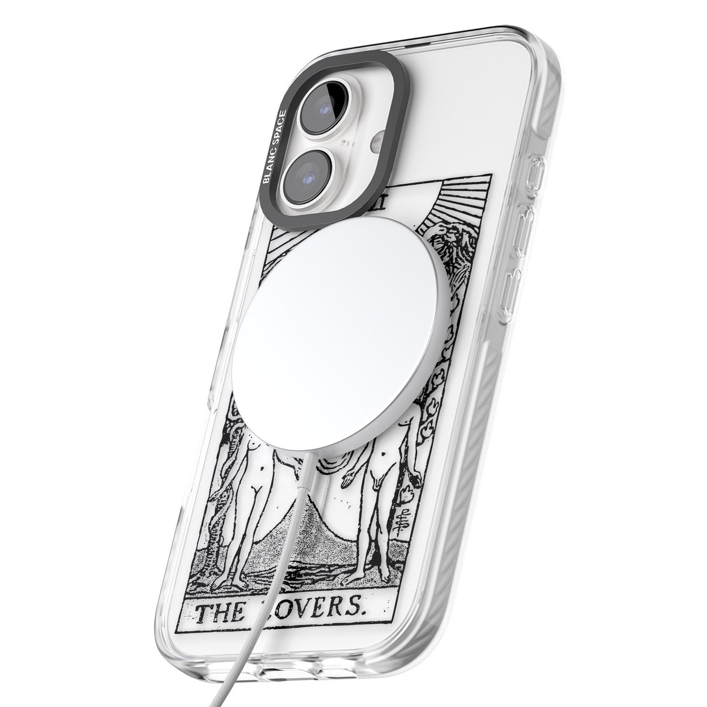 Personalisierte Tarotkarte „Die Liebenden“ (Transparent)