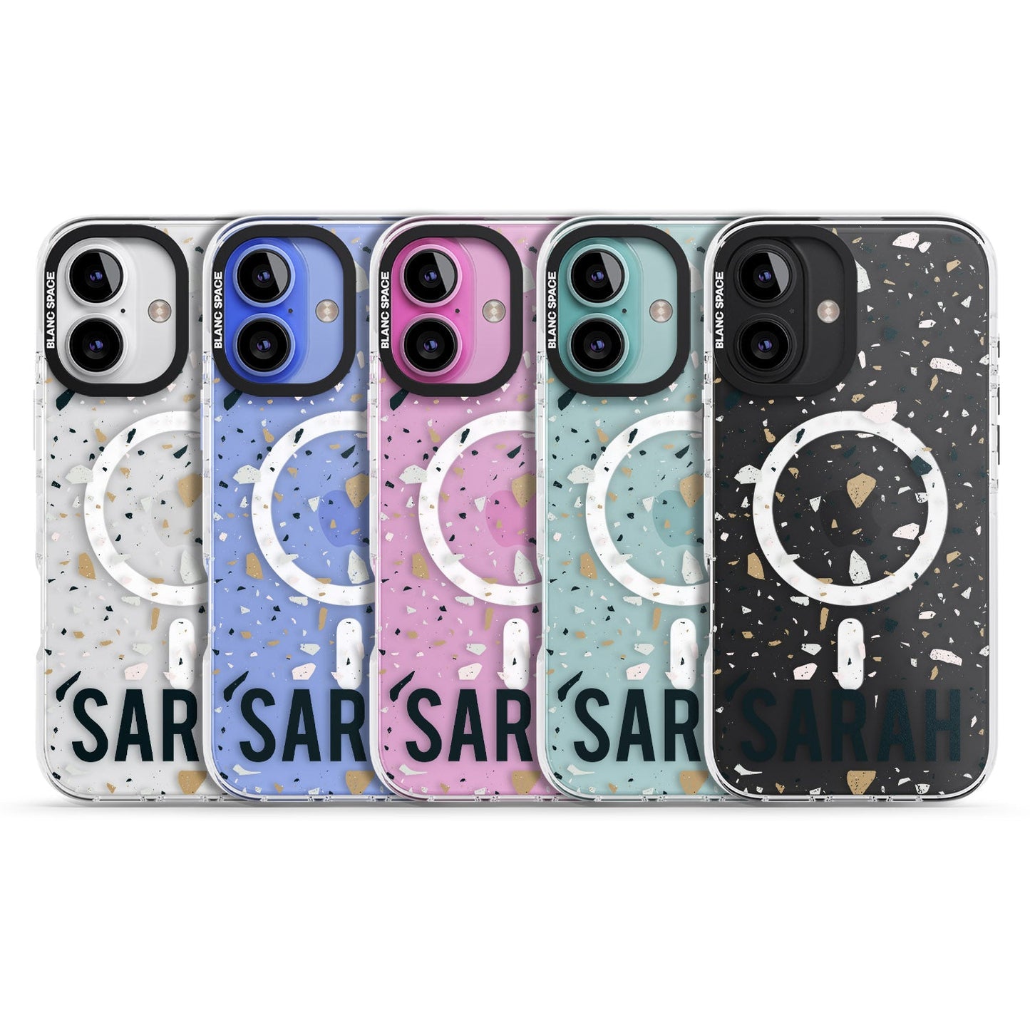 Personalised Terrazzo Blue, Pink, Brown