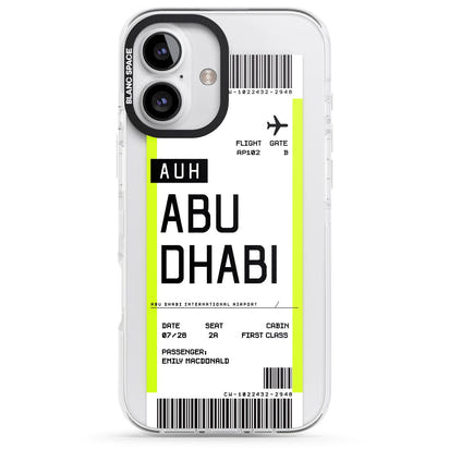 Personalised Abu Dhabi Boarding Pass