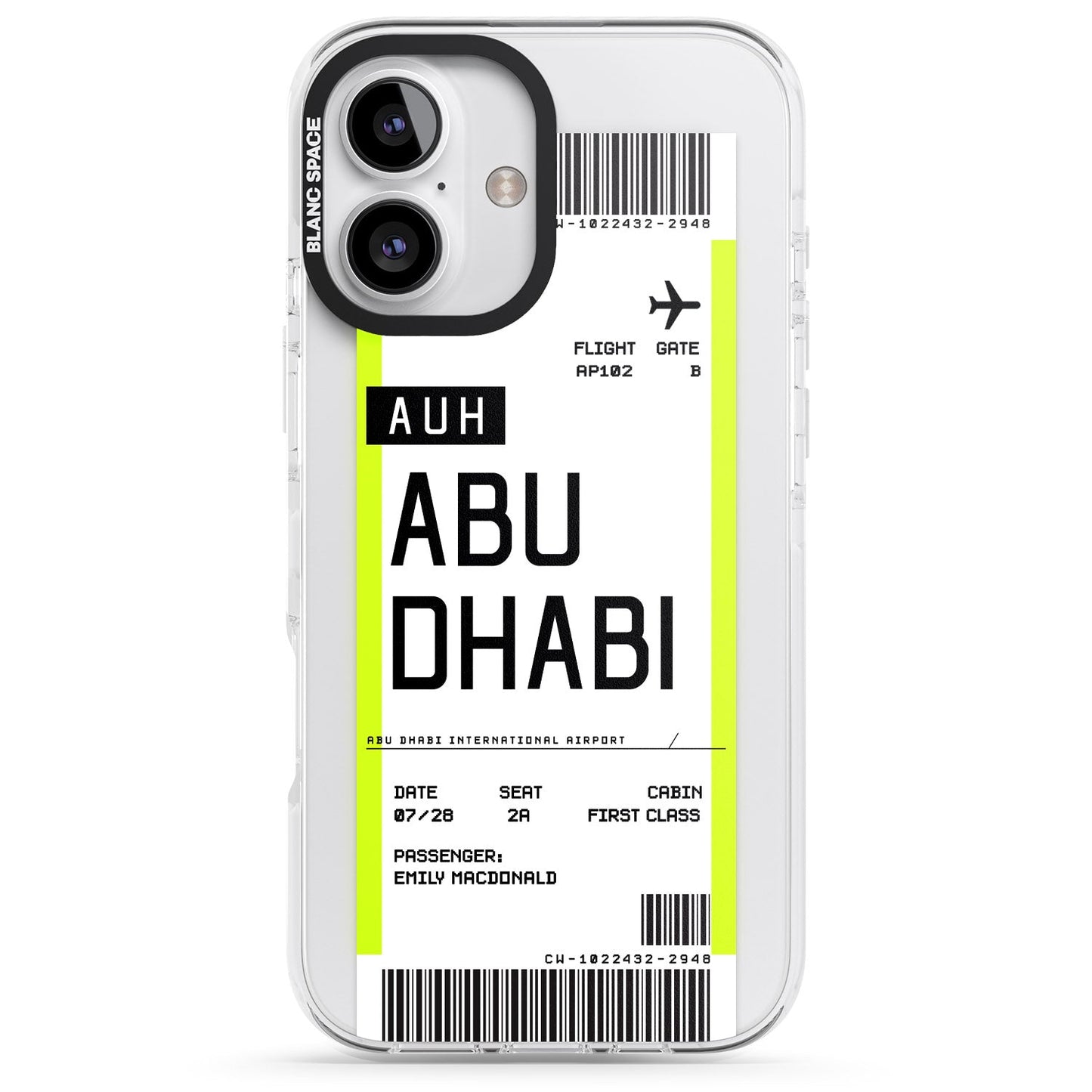 Personalised Abu Dhabi Boarding Pass
