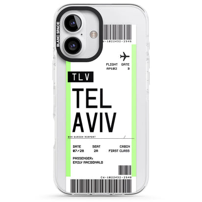 Personalisierte Bordkarte für Tel Aviv