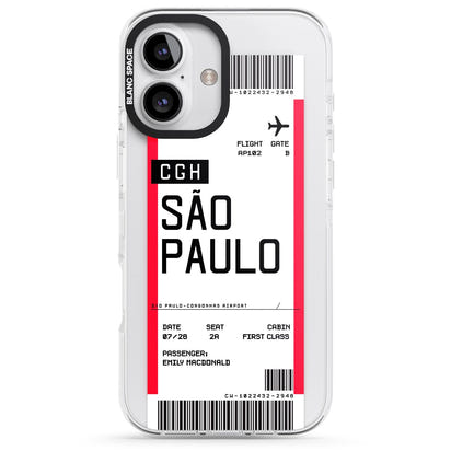 Personalisierte Bordkarte für São Paulo