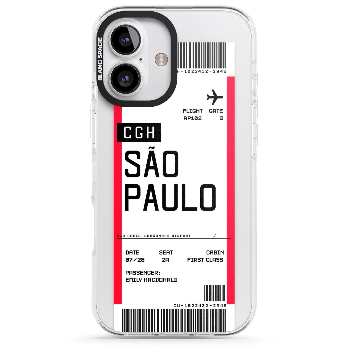 Personalisierte Bordkarte für São Paulo