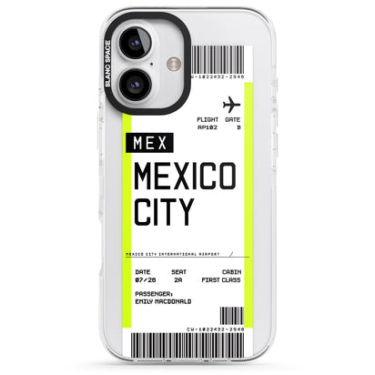 Carte d'embarquement personnalisée pour Mexico