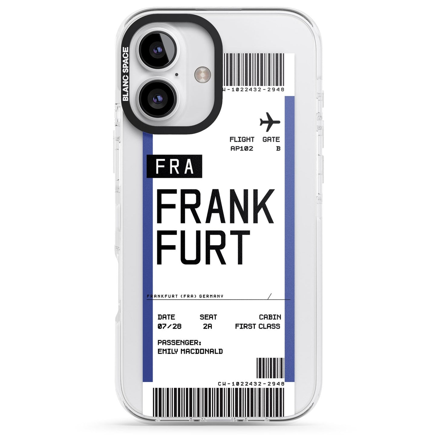 Personalised Frankfurt Boarding Pass