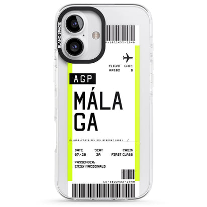 Personalised Málaga Boarding Pass