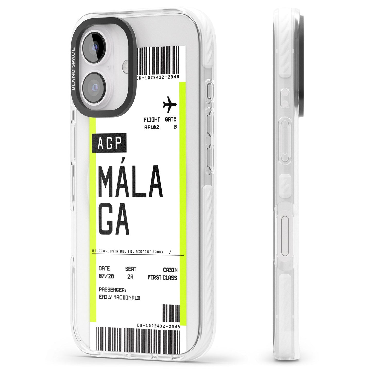 Personalised Málaga Boarding Pass
