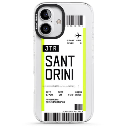 Personalisierte Bordkarte für Santorini