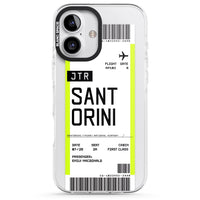 Personalisierte Bordkarte für Santorini