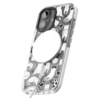 Cartoon Cat Collage Black & White