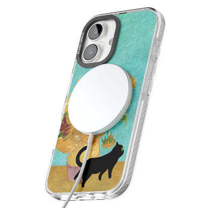 Cat with Van Gogh's Sunflowers