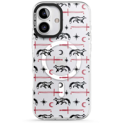 Motif renard et lame