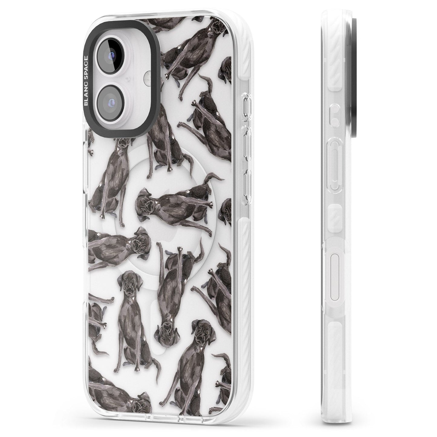 Black Labrador Watercolor Pattern