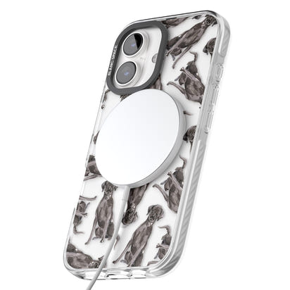 Black Labrador Watercolor Pattern