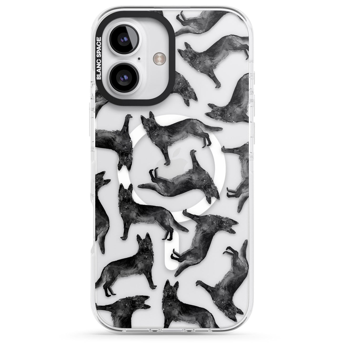German Shepherd Pattern Black