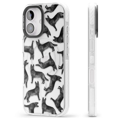 German Shepherd Pattern Black