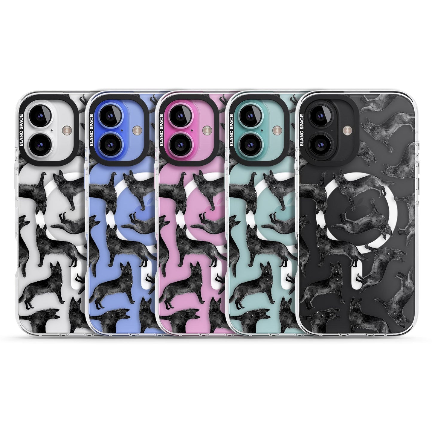 German Shepherd Pattern Black