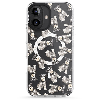 Aquarellzeichnung eines Zwergschnauzers