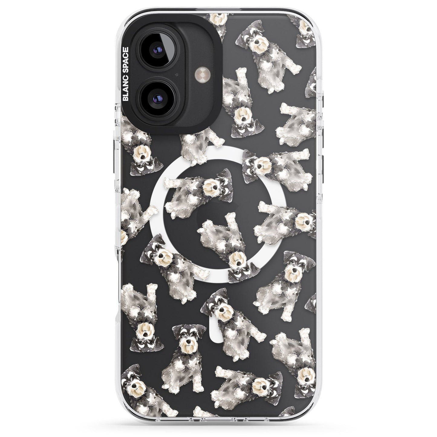 Aquarellzeichnung eines Zwergschnauzers