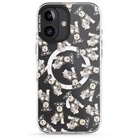 Aquarellzeichnung eines Zwergschnauzers