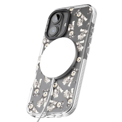 Aquarellzeichnung eines Zwergschnauzers