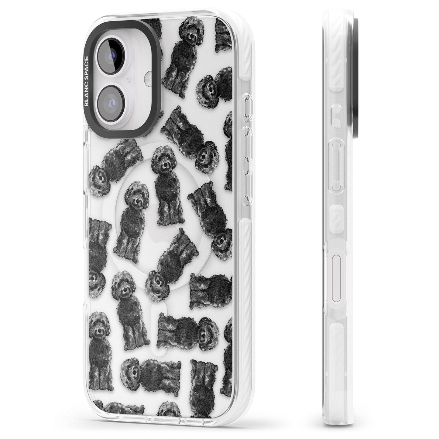 Black Cockapoo Watercolor