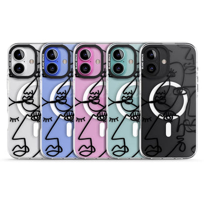 Abstract Line Art Black Clear