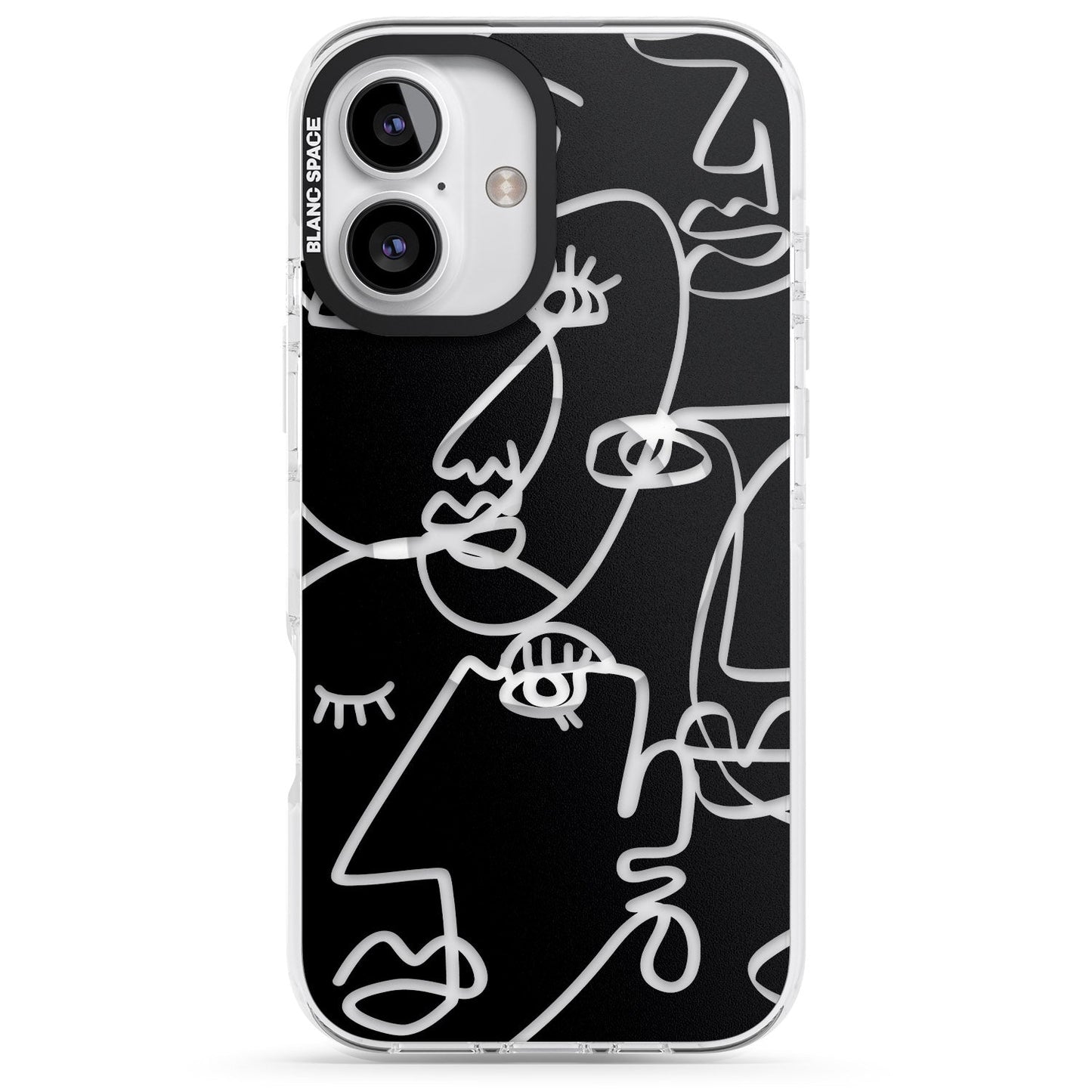 Abstract Line Art Clear Black