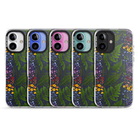 Busy Floral And Fern Design Navy