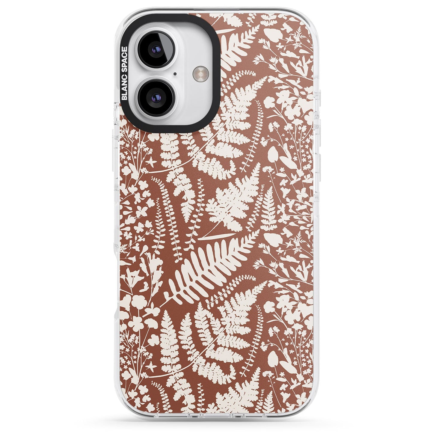 Fleurs sauvages et fougères sur terre cuite