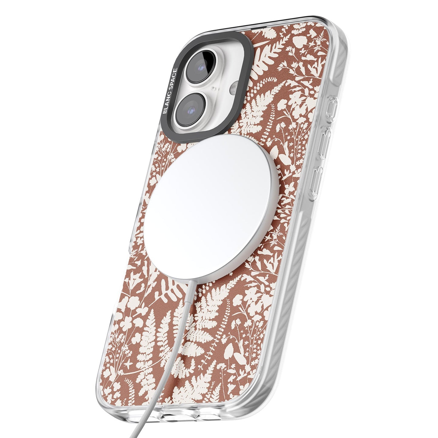 Fleurs sauvages et fougères sur terre cuite