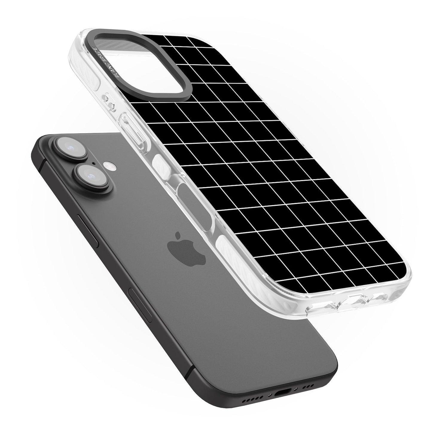 Minimalist Grid Pattern Black