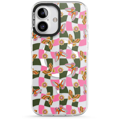 Wavy Butterfly Checked Pattern