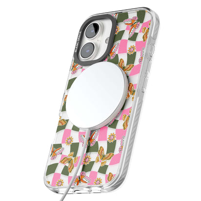 Wavy Butterfly Checked Pattern