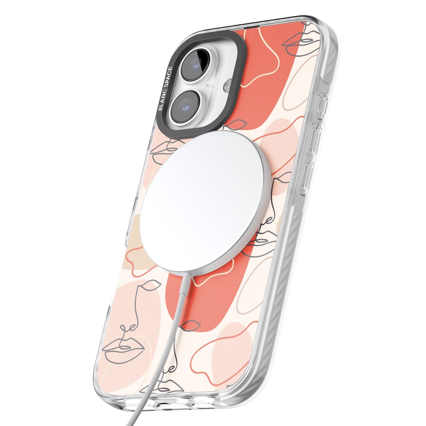 Abstract Face Line Art