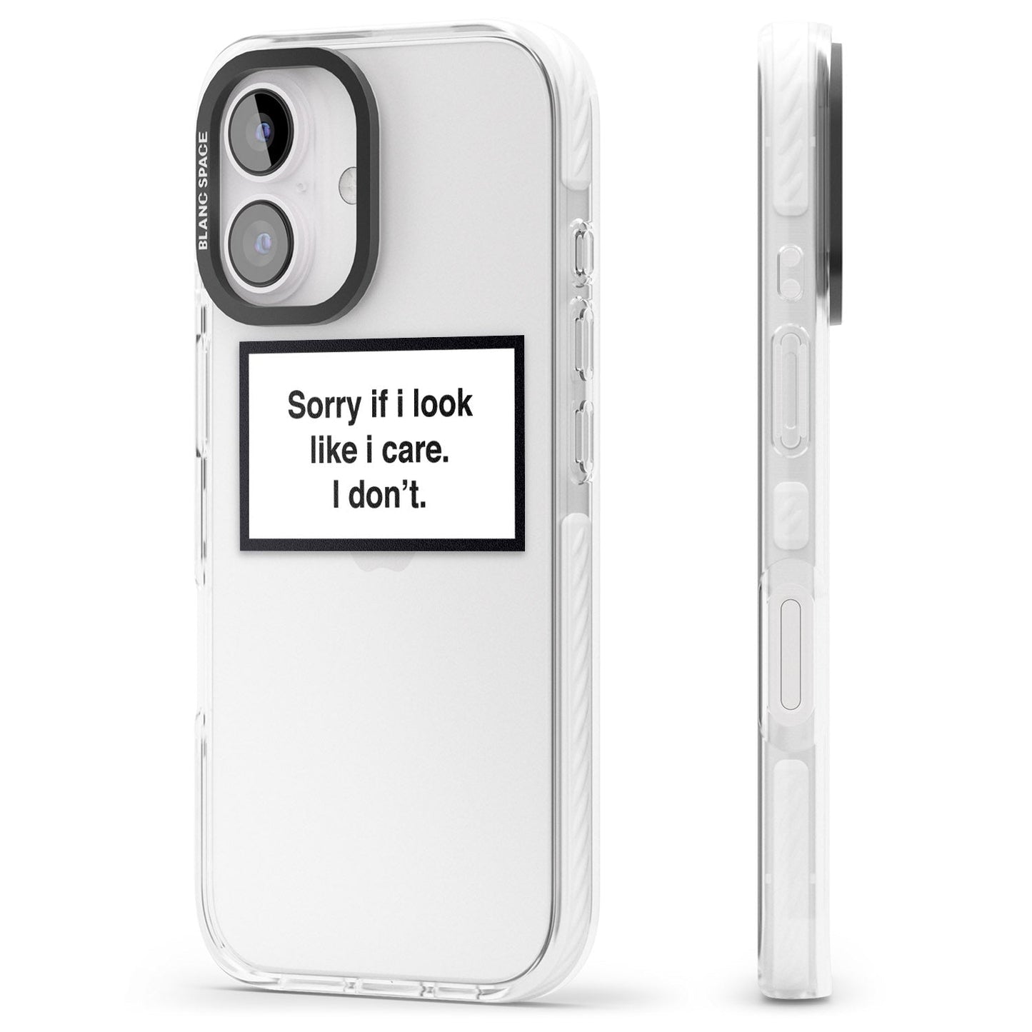 Excusez-moi si j'ai l'air de m'en soucier.