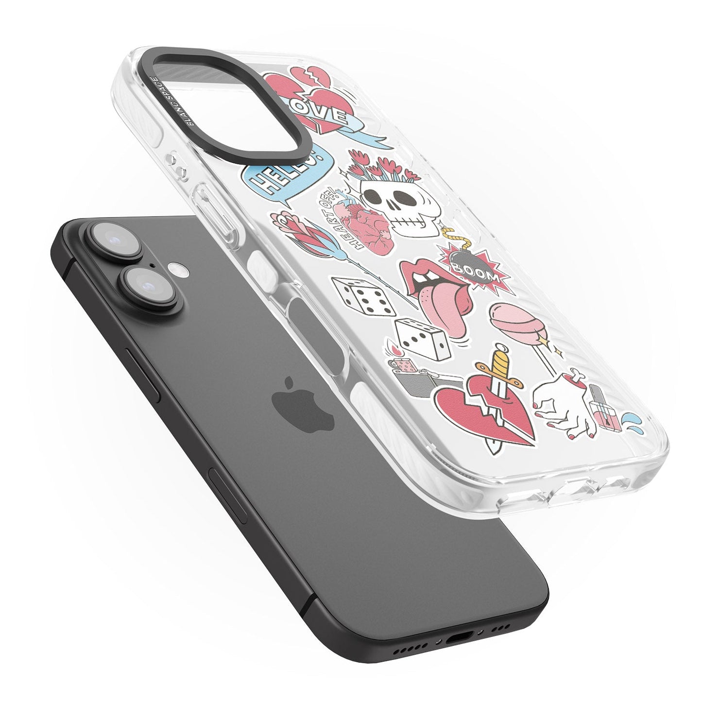 Autocollants Crâne et Fleurs