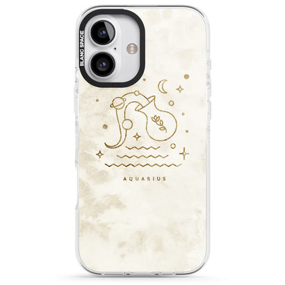 Goldenes Emblem des Wassermanns