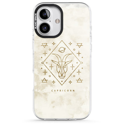 Motif du zodiaque Capricorne en or