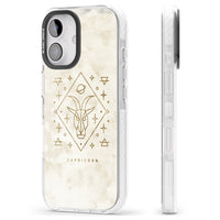 Motif du zodiaque Capricorne en or