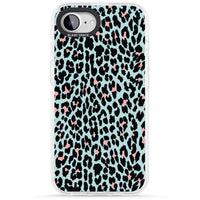 Leopardenmuster in Pastellblau und Rosa