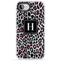 Personalised Clear Pink Leopard Monogram
