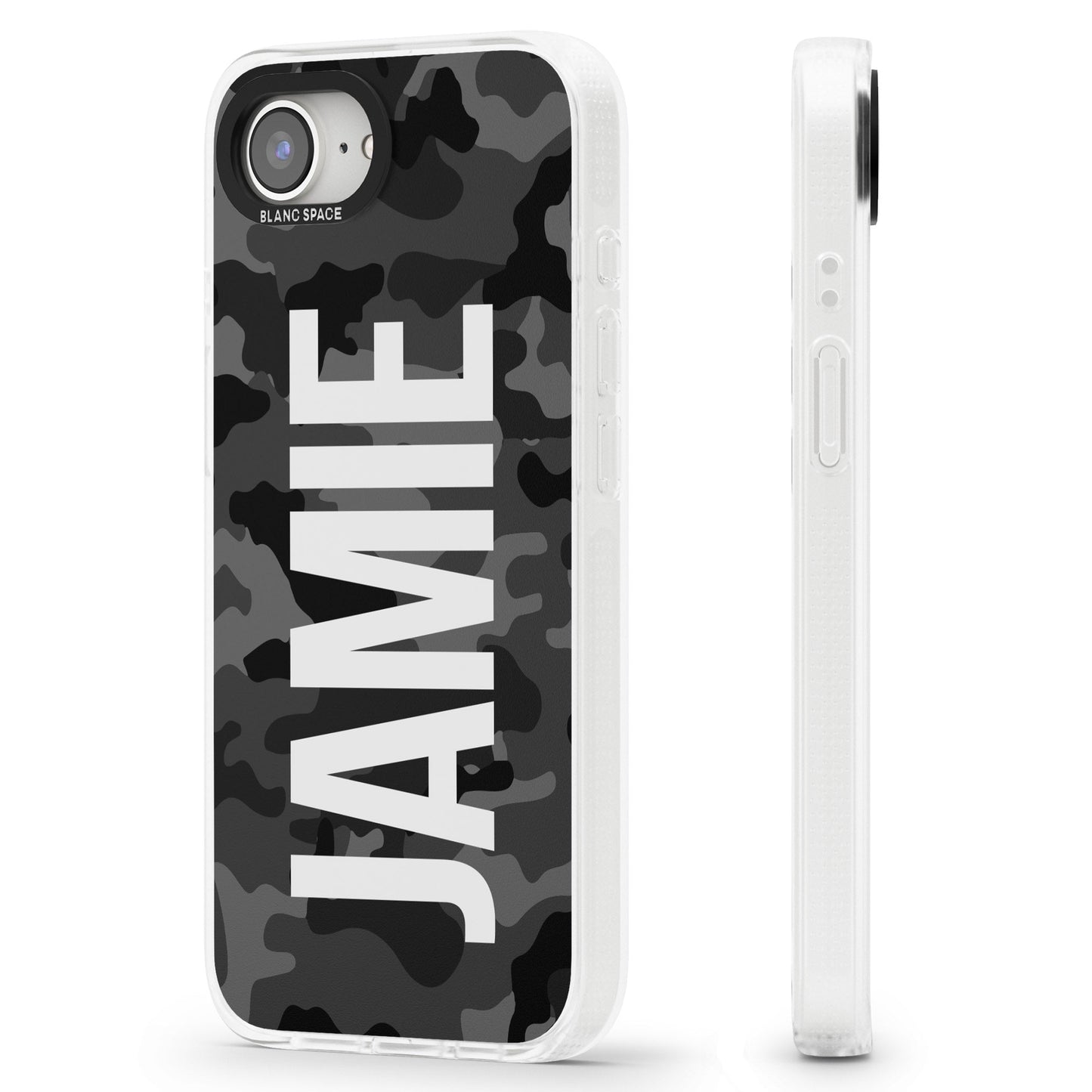 Personalised Black Camo Name Vertical