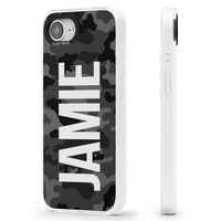 Personalised Black Camo Name Vertical