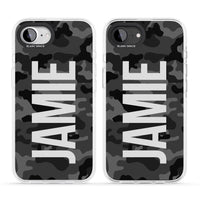Personalised Black Camo Name Vertical