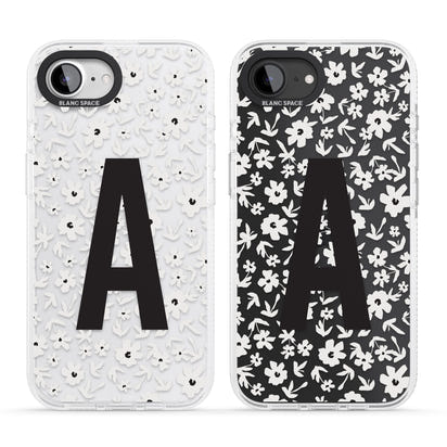 Initiale en gras personnalisée et florale