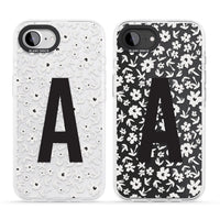 Initiale en gras personnalisée et florale