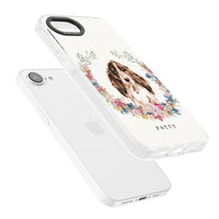 Personalised Cocker Spaniel Floral Portrait